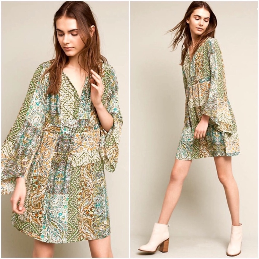 NWT Anthropologie Amelie Silk Kimono Dress